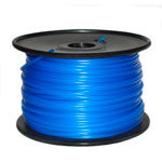 Пластик PLA 3мм цвет Fluo- Blue, катушка 1кГ