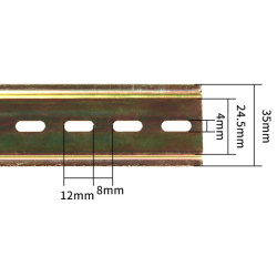 DIN-рейка стальная C45 35*7.5mm S=0.9мм 50см