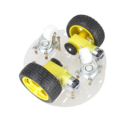 Robot chassis 2 drive wheels+2 support rollers