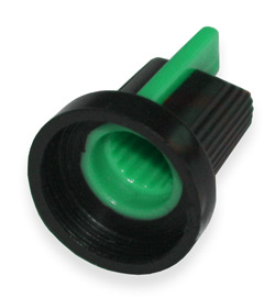 Handle on axle 6mm Star AG21 15x17 Black with green pointer