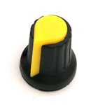Handle on axle 6mm Star AG02 PLB 15x17 Black with yellow pointer