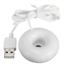 Ultrasonic Fog generator 5V USB donut humidifier white