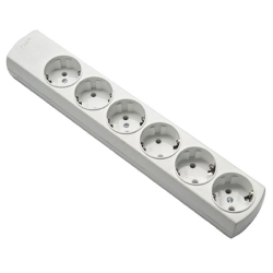 Plug-in block  FAR37 6 sockets with grounding [16A, 250V]