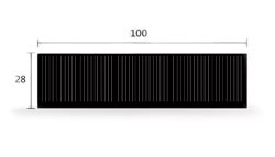 Сонячна батарея АК10028R15-H, 100*28мм, 0,22W, 5,5V, 40 mA, моно