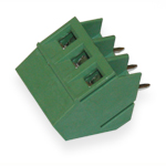 Клеммник винтовой XK103-5.0-03P (сталь) Зеленый