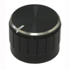 Handle on axle 6mm Star Black D = 13mm H = 13mm