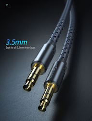 Cable Audio 2m, 3.5mm/3.5mm male-male gray