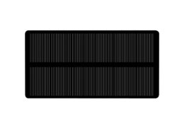 Солнечная панель АК13373, 133*73мм, 1,08W, 6V, 210 mA, моно