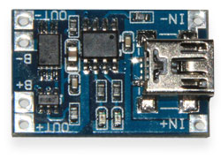 Модуль Контроллер заряда Li-Ion  Mini USB 5V 1A, защита