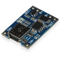 Module  Li-Ion Mini USB 5V 1A charge controller, protection