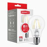 Лампа світлодіодна MAXUS LED A60 FM 8W 4100K 220V E27