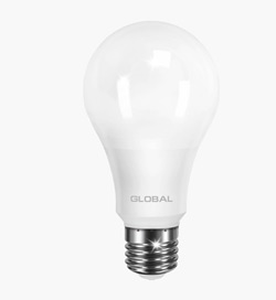 Лампа світлодіодна GLOBAL LED A60 12W 3000K 220V E27 AL