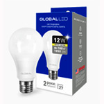 Лампа светодиодная GLOBAL LED A60 12W 3000K 220V E27 AL