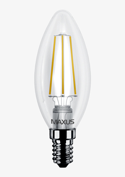 Лампа світлодіодна MAXUS LED C37 FM-C 4W 4100K 220V E14