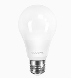 Лампа светодиодная GLOBAL LED A60 10W 3000K 220V E27 AL