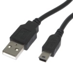 Кабель USB2.0 AM/mini-USB 1м черный