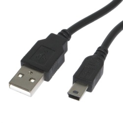 Кабель USB2.0 AM/mini-USB 1м чорний