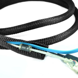 Обплетення кабельне SCK-025 Woven Wrap чорне, що самозакривається [1м]