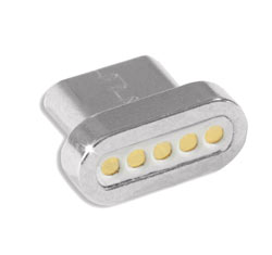 Кабель магнитный USB2.0 AM/B micro-USB 1м сереб. текстильн. оплетка