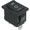 Key switch<gtran/> KCD1-103-2 3pin without illumination ON-OFF-ON 6A black<gtran/>