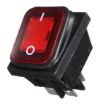 Key switch KCD2-201N ON-OFF, RED 4pin IP65