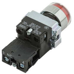 Кнопка щитовая XB2-BW3462 1NC 10A ON-(OFF) 220V LED Красная