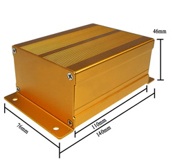 Корпус алюмінієвий 110*76*46MM aluminum case GOLD