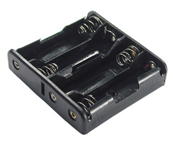 Battery compartment 4 * AAA with wires