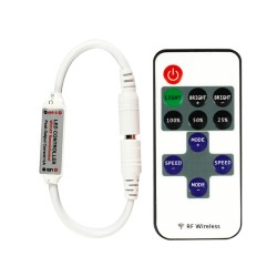 Controller  LED 12-24V Wireless RF Mini 11-Key Monochrome