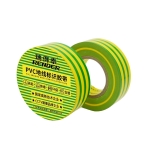 PVC tape RENDER, 0.15mm*17mm*12m, green/yellow