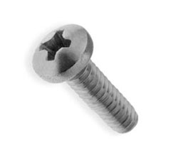 Galvanized screw M3x10mm half round PH