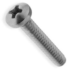 Galvanized screw M2x10mm half round PH