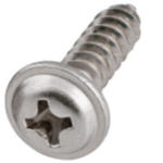 Nickel plated screw PWA 3x5x7mm semicircular. with PH collar