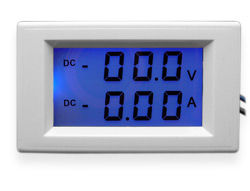 Вольт-Амперметр панельный D85-3050  [БЕЛЫЙ, LCD, 200VDC, 5A]