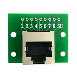 Printed board with connector RJ45 vertical to DIP