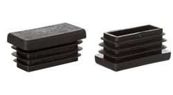 Plug for rectangular profile 40x60mm inner black