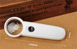 Hand-held magnifier MG6B-2 [37mm, 15D, LED backlight, glass]