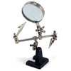 Universal holder  third hand with a magnifying glass 65 mm, x5 - 2 GRADE