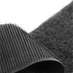 Лента липучка текстильная Velcro БЕЗ клеевого слоя [25мм х1м, пара] ЧЕРНАЯ