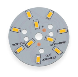 Mounting plate assembly LED lamp 5W, 10pcs 5730, warm light