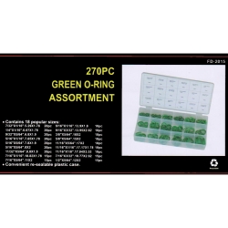 Набор MF-9879g, гумові кільця зеленого кольору 270 штук