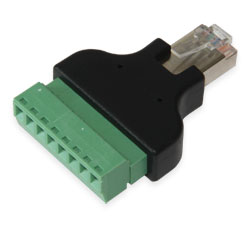 Connector 8P8C [RJ45] with pluggable terminal block
