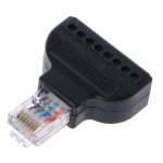 Connector 8P8C [RJ45] with one-piece terminal block