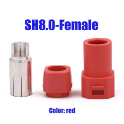 Battery connector SH8.0U-F.S.R AS250 Female Red