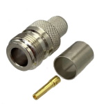 RF connector N female to RG213 cable for crimping