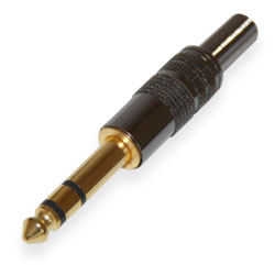 Штекер на кабель 6.3mm 3-pin стерео металл