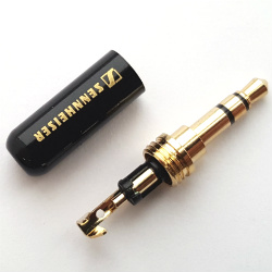 Штекер на кабель Sennheiser 3-pin 3.5mm емаль Чорний, тип Би