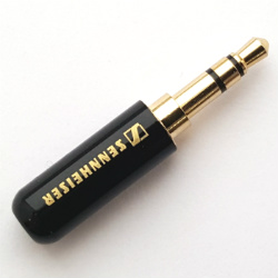 Plug to cable  Sennheiser 3-pin 3.5mm enamel Black, type B