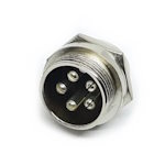 Connector GX20 5pin M with nut for housing