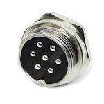 Connector GX20 7pin M with nut for housing